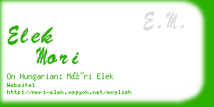 elek mori business card